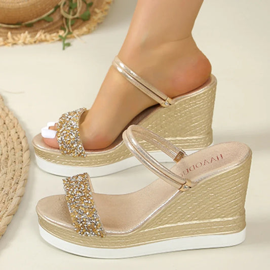 Women's Wedge Sandals – High Heel Slides for Comfortable & Stylish Summer Footwear