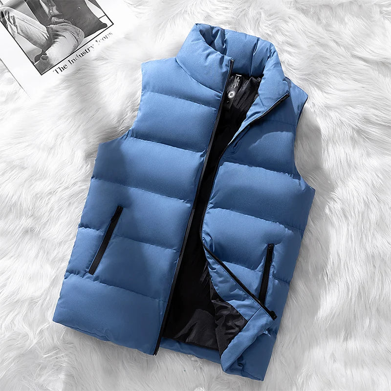 Men's Warm Puffer Vest Jacket - Windproof & Lightweight