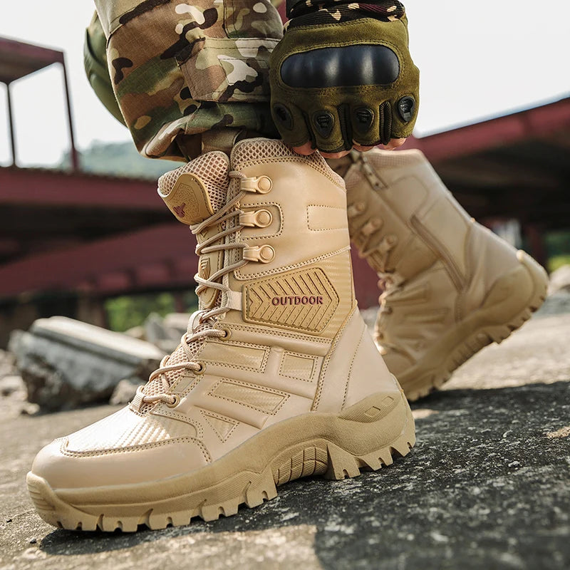 Men's Military Tactical Safety Boots – Durable Combat and Work Boots