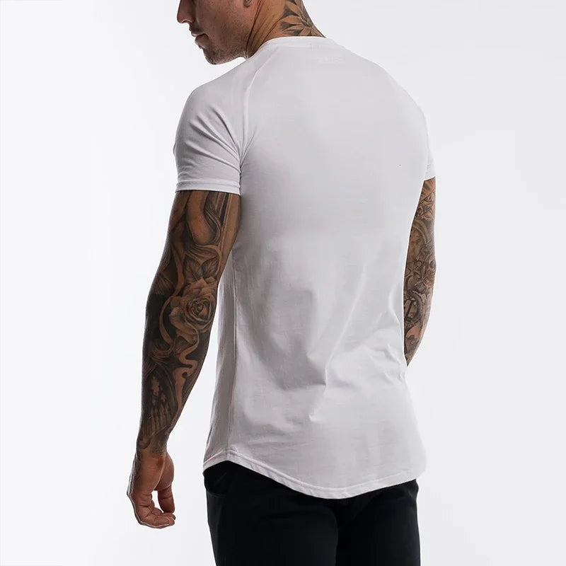 Men's Muscle Fit Short Sleeve T-Shirt - Premium Cotton Fabric - Various Colors