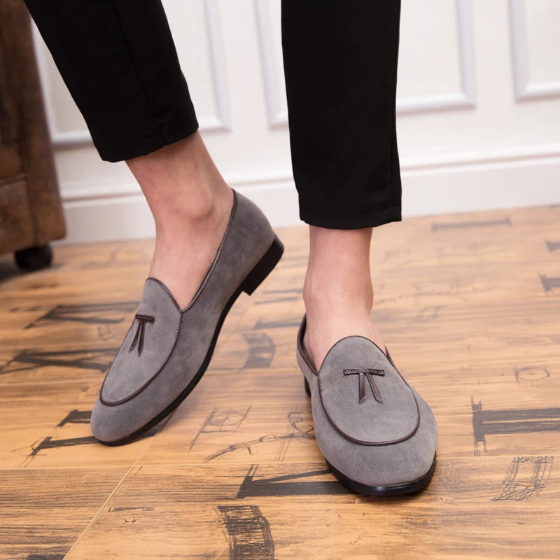 Men's Suede Slip-On Loafers - Stylish and Comfortable Men's Loafers