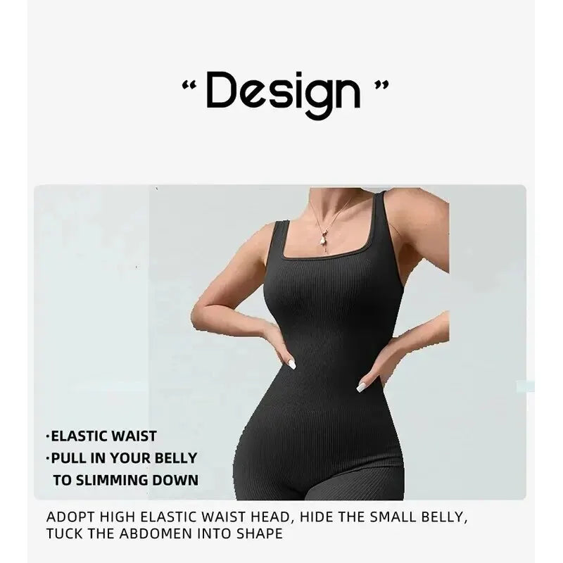 Women's Ribbed One Piece Bodycon Romper