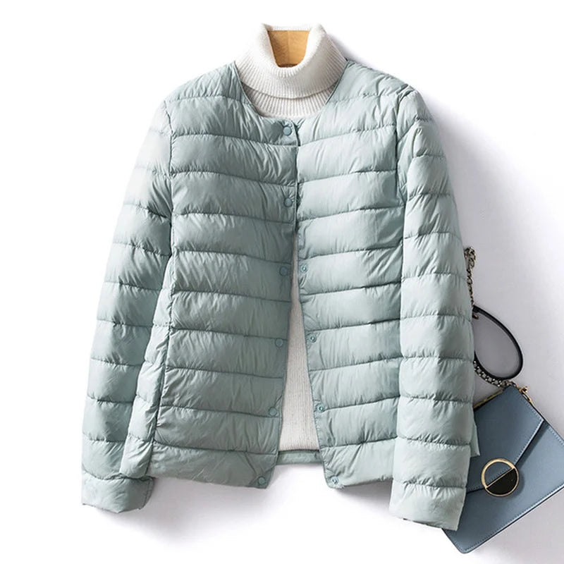 Women's Duck Down Puffer Jacket - Warm Liner Winter Coat for Women