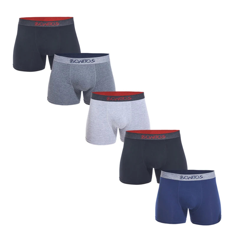 5-Pack Men's Cotton Boxer Shorts – Comfortable Breathable Boxers for Men