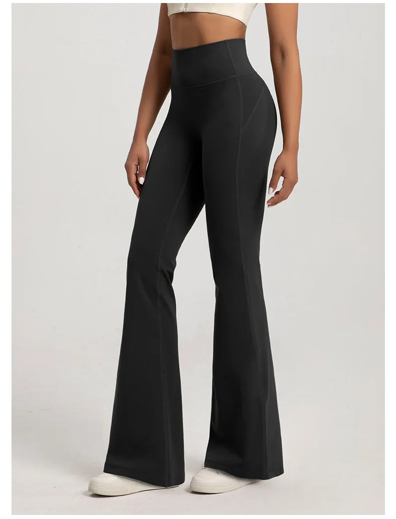 Women's High-Waisted Flared Leggings Pants