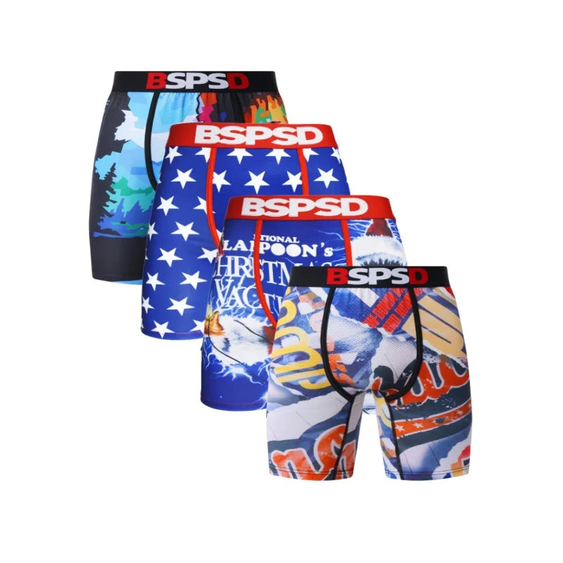 BPSD 4-Pack Men's Breathable Boxer Briefs