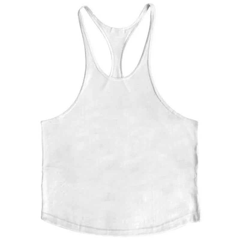 Men's Plain Color Thin Stringer Tank Top - Lightweight Sleeveless Gym Wear