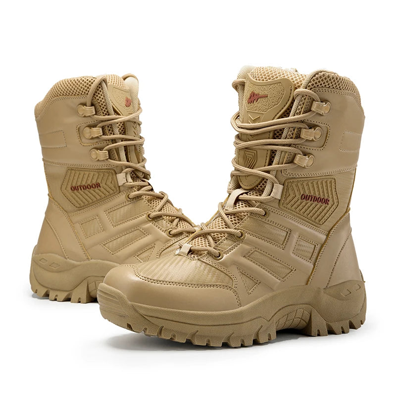 Men's Military Tactical Safety Boots – Durable Combat and Work Boots