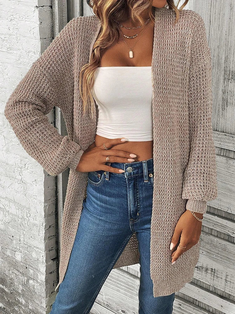 Women's Long Knitted Sweater Cardigan