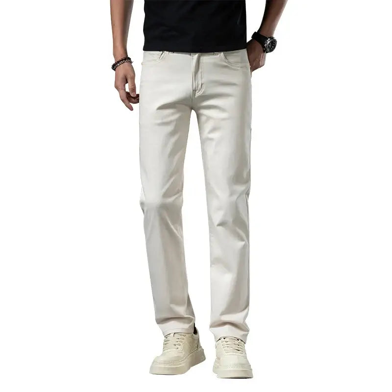 Men's Casual Straight Fit Stretch Cotton Pants