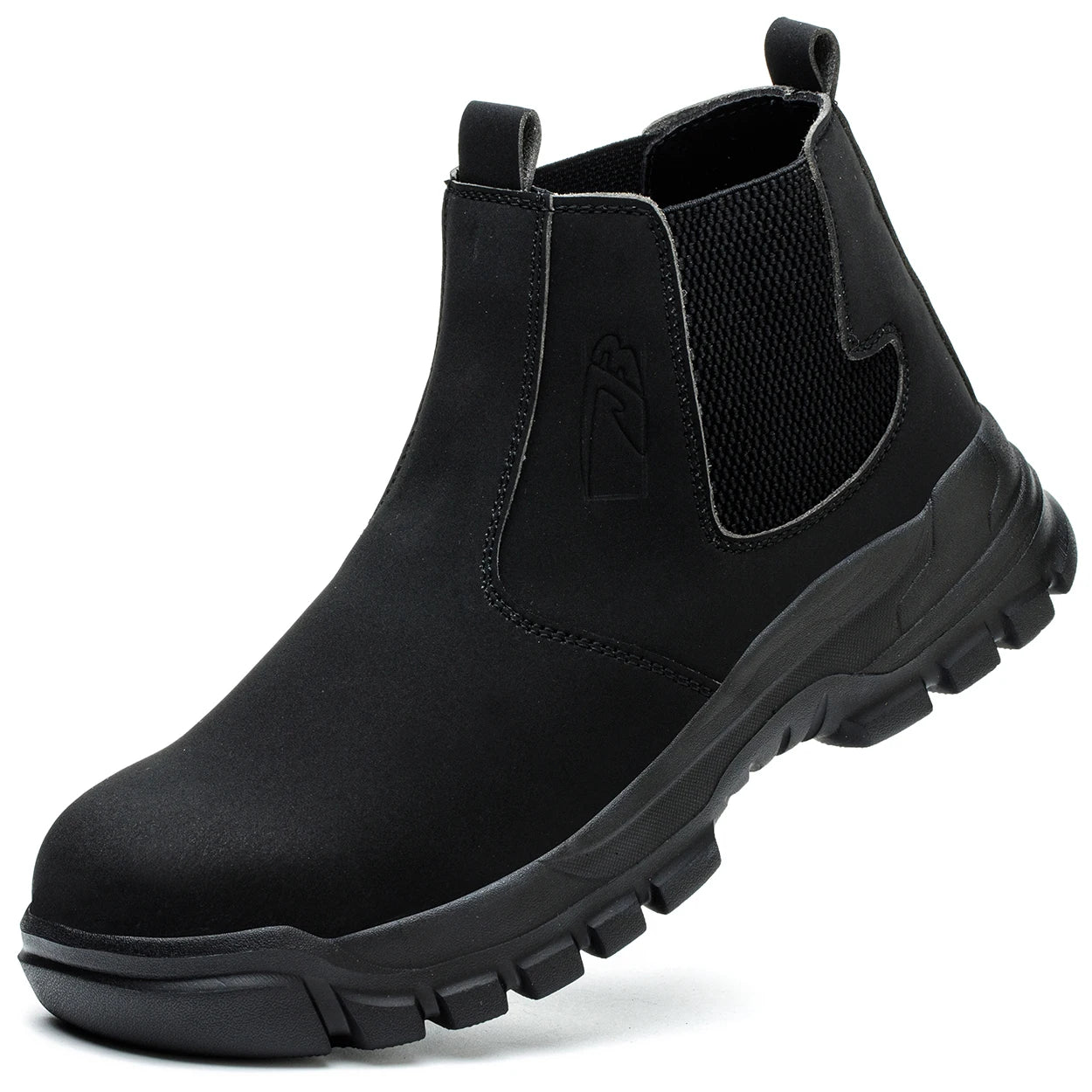 Waterproof Safety Work Shoes for Men - Steel Toe Leather Work Boots with Slip-Resistant Sole