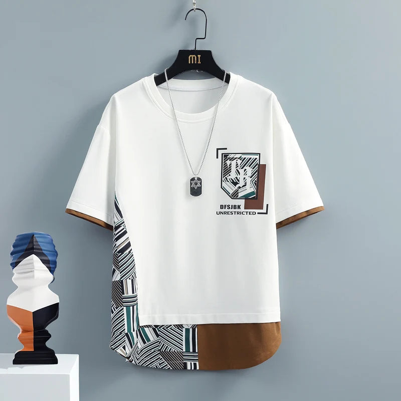 Men's Two-Piece T-Shirt and Shorts Set - Various Colors