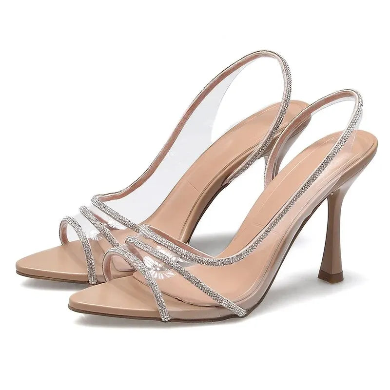 Shiny Rhinestone Women's High Heels