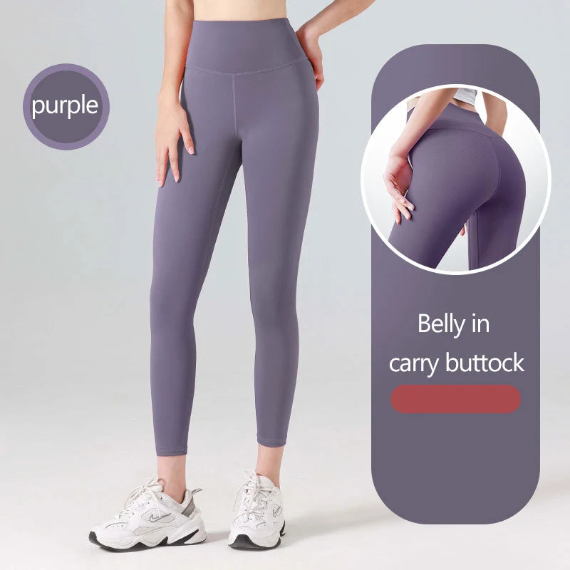 Women's High-Waisted Ribbed Yoga Pants - Various Colors