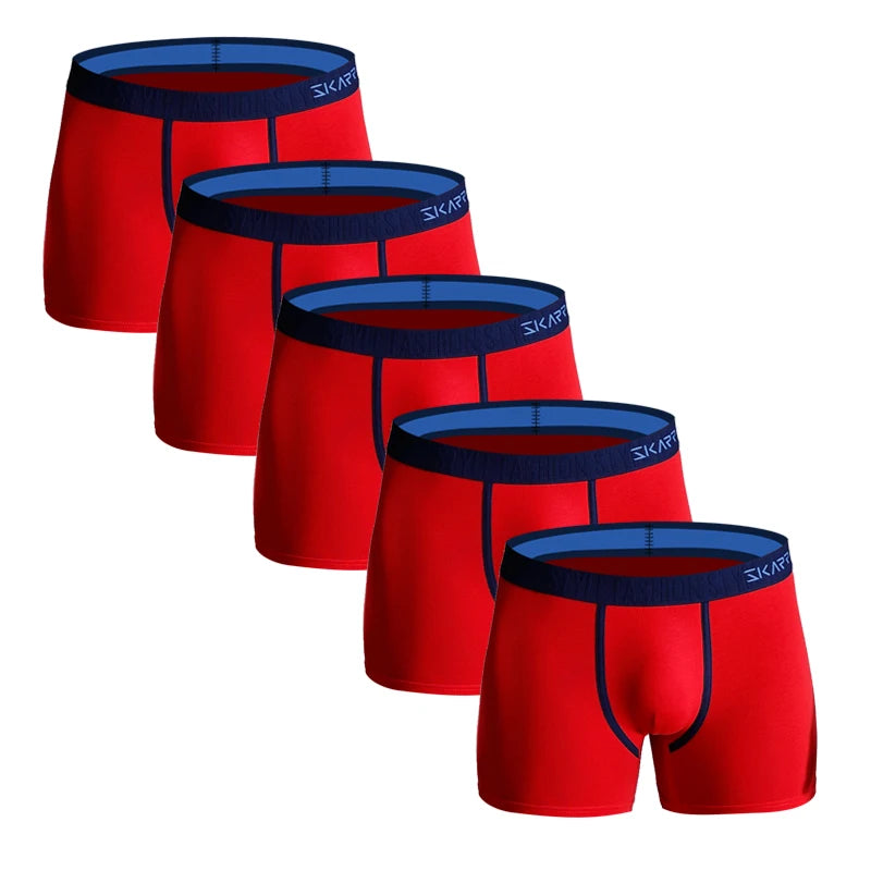 Premium 5-Pack Cotton Boxer Shorts for Men – Comfortable, Breathable Men's Underwear Set