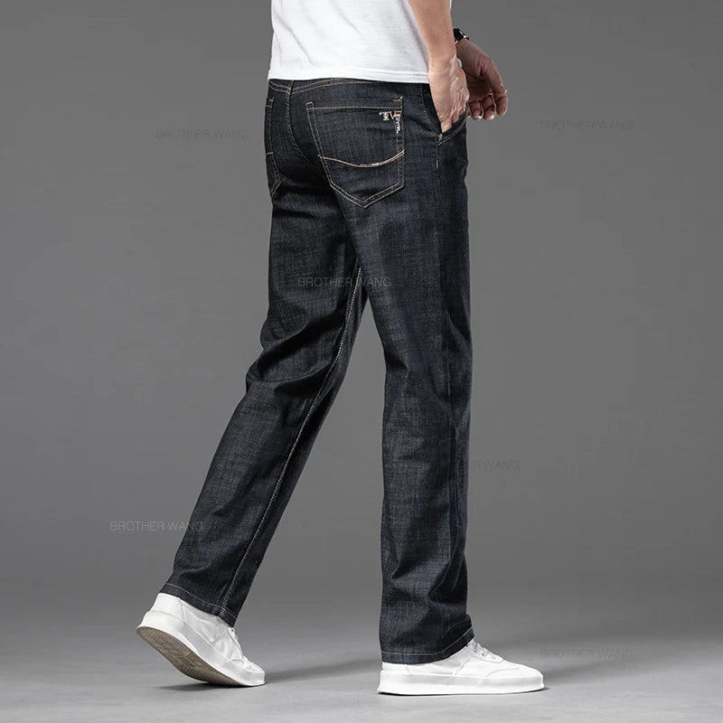 Slim Fit Men's Jeans - Straight Fit Casual Stretch Denim Pants for Men