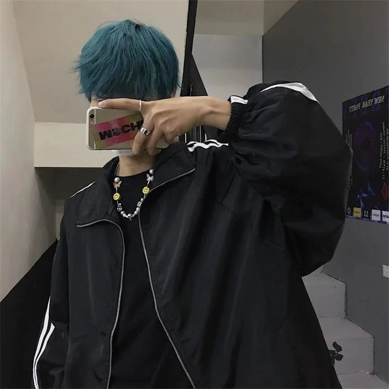 Unisex Korean-Inspired Oversized Jacket - Harajuku Style