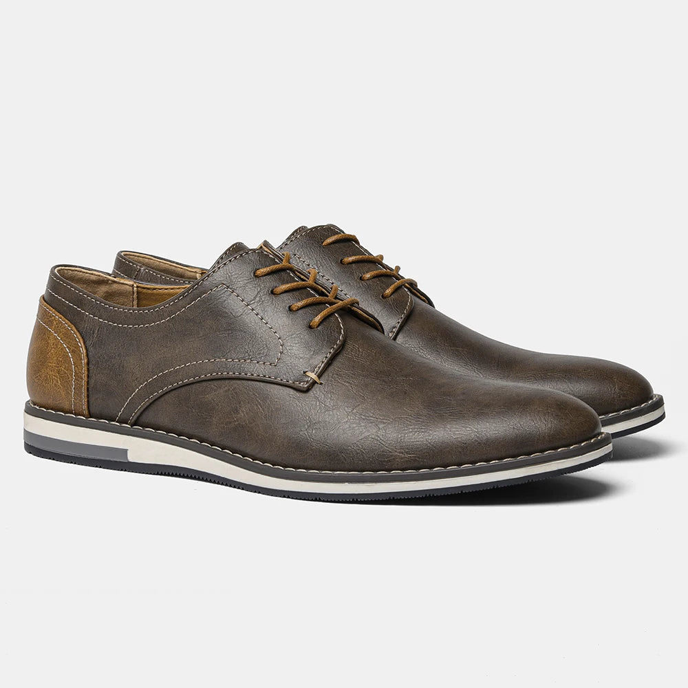 Men's Faux Leather Lace-Up Shoes