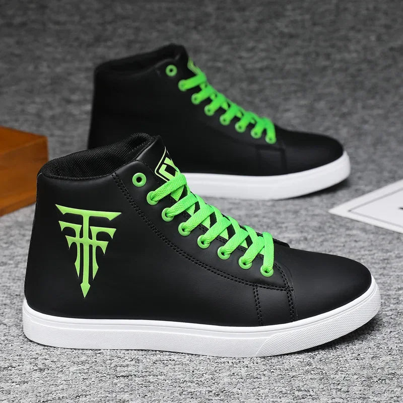 Men's High Top Vulcanized Lace Up Sneakers