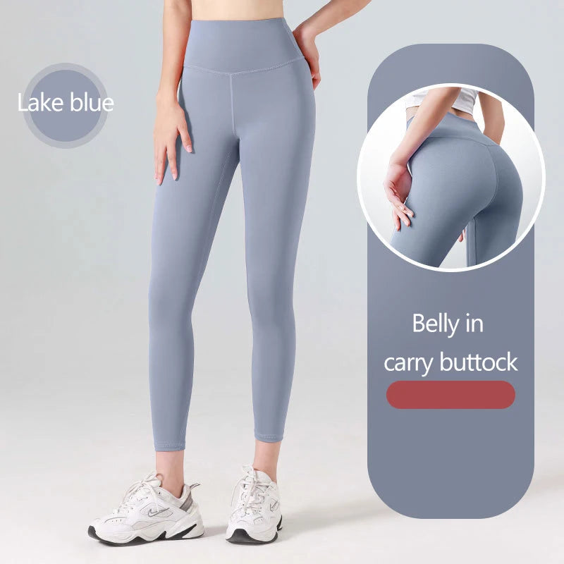 Women's High-Waisted Ribbed Yoga Pants - Various Colors
