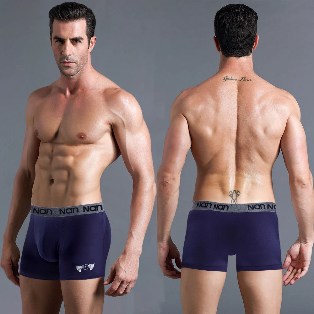4-8 Pack Men's Cotton Boxer Shorts - Soft and Stylish Underwear - Various Design Combinations
