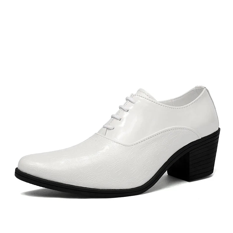 Luxury Men's Pointed Toe Elevation Shoes - Stylish Height-Enhancing Footwear