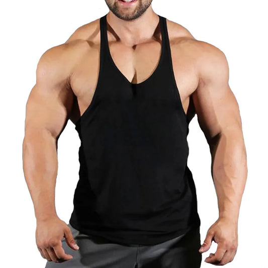 Men's Y-Back Cotton Tank Top – Breathable Activewear Vest