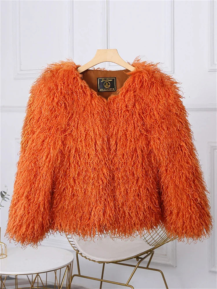 Women's Fluffy Faux Fur Coat & Overcoat – Stylish Warm Winter Outerwear for Women
