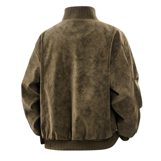 Men's Thick Fleece Jacket – Loose Fit Warm Winter Coat for Men