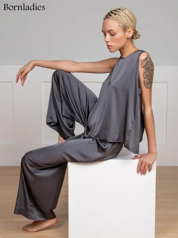 BornLadies Women's Two-Piece Vest & Loose Trousers Set