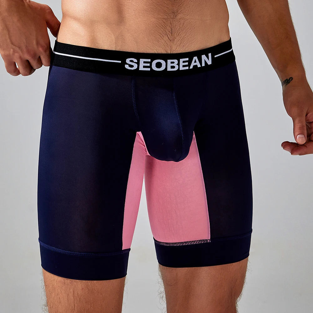 Seobean Men's Compression Shorts – Athletic Sports Performance Wear, Muscle Support & Moisture-Wicking