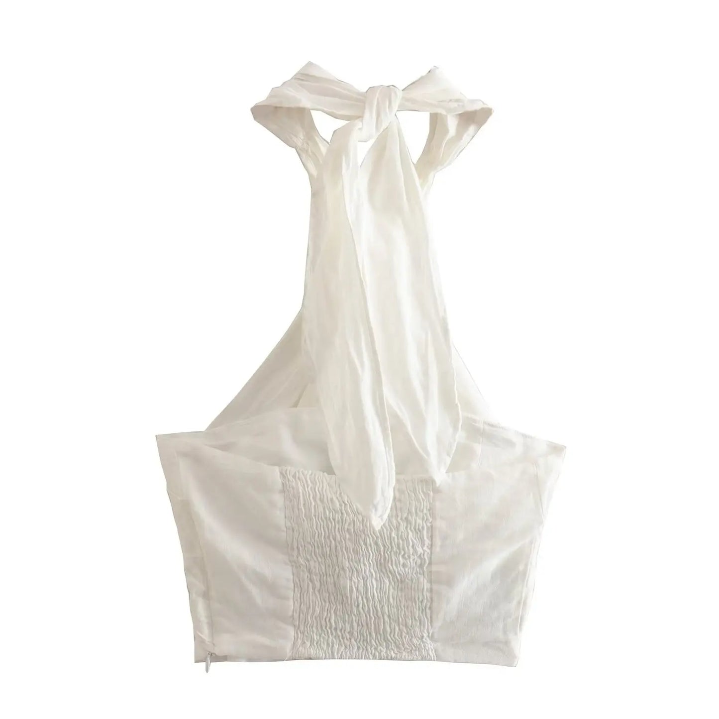 TRAFZA Women's Halter Neck Crossover 2-Piece Camisole and Pants Set