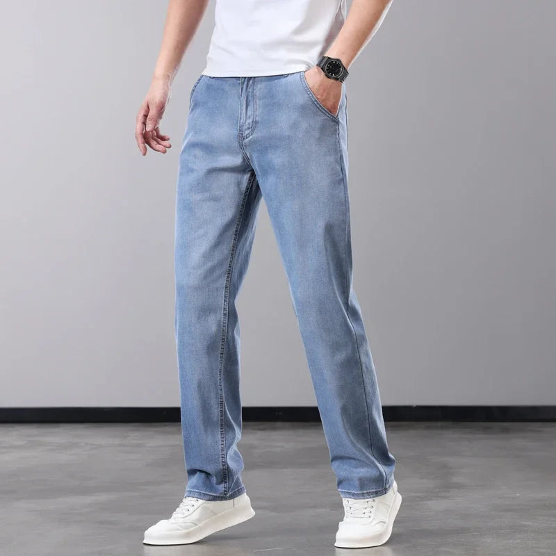 Slim Fit Men’s Jeans with Lyocell Fabric – Soft, Breathable, and Comfortable Straight Leg Denim Pants