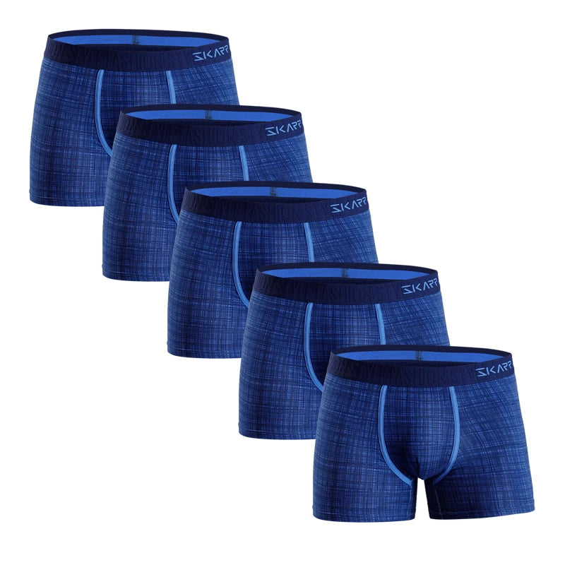 Premium 5-Pack Cotton Boxer Shorts for Men – Comfortable, Breathable Men's Underwear Set