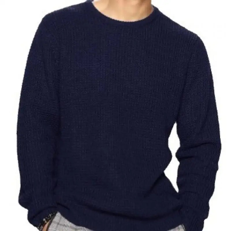 Men's Knitted Loose Fit Hollow-Out Sweater Top