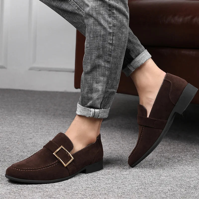 Men's Casual Faux Suede Slip On Shoes