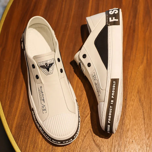 Men's Casual Slip-On Shoes - Faux Leather Comfort Footwear