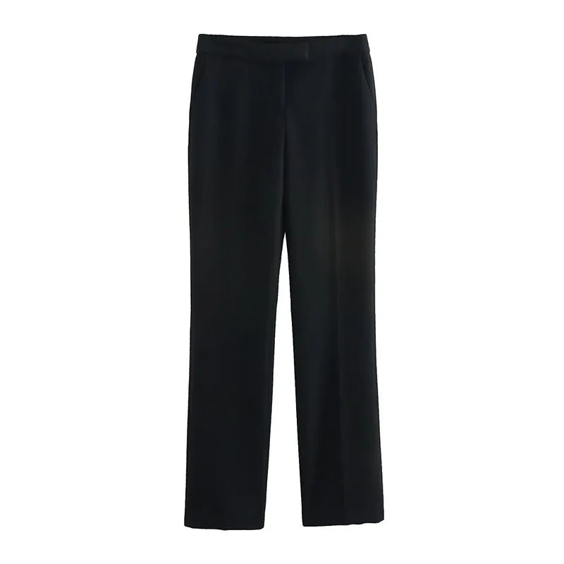 Elegant Women's 2-Piece Slim Blazer and Trousers Set - Sophisticated Full Sleeve Business Suit for Women