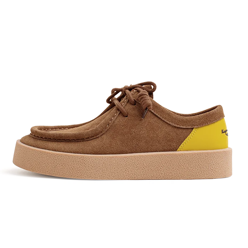 Men's Vintage Thick-Soled Faux Leather Low-Cut Sneakers