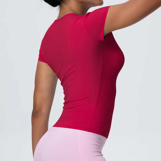 Women's Workout T-Shirt - Quick-Drying, Breathable, Slim Fit