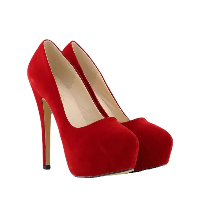 Women's 14cm Platform Heels - Super High Round Toe Stilettos