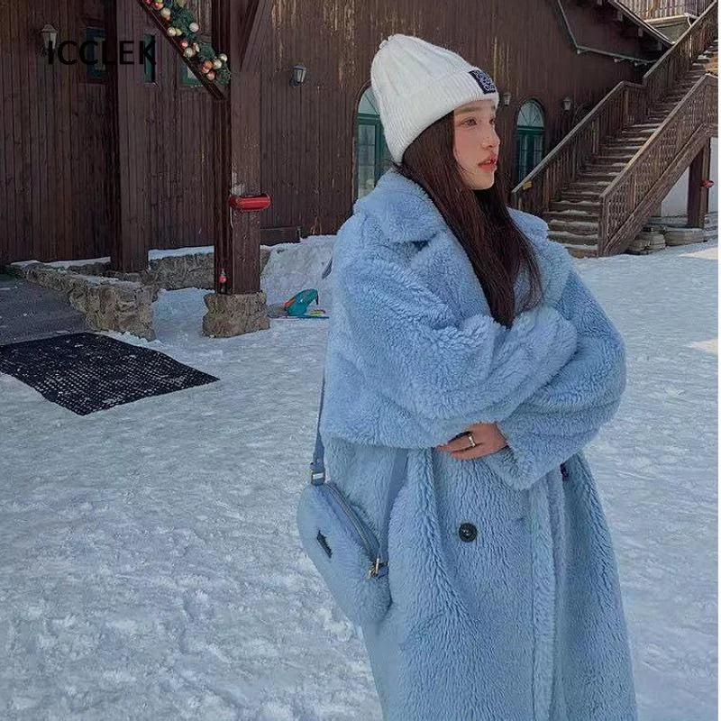 Women's Casual Loose Fit Faux Fur Coat – Thick, Warm, and Luxuriously Cozy Jacket