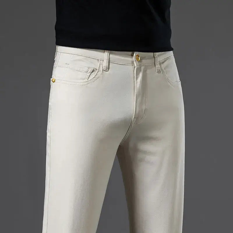 Men's Casual Straight Fit Stretch Cotton Pants