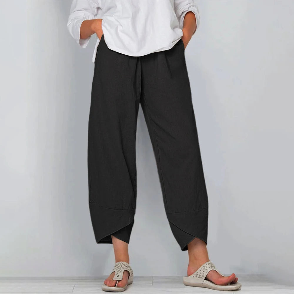 Vintage Printed Women’s Cotton Linen Harem Pants