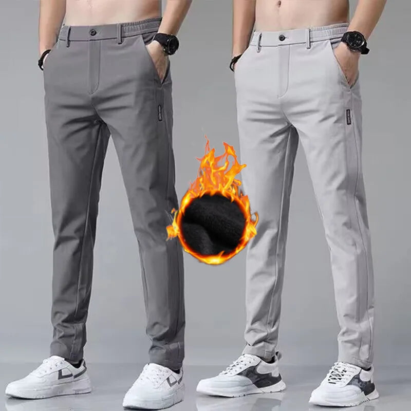 Men's Thick Stretch Slim Fit Elastic Pants