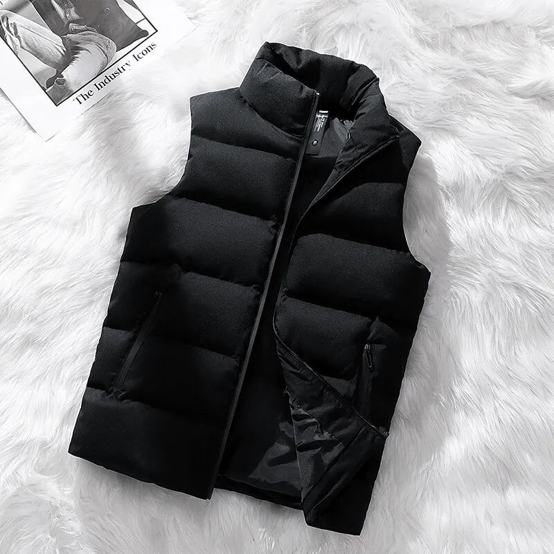 Men's Warm Puffer Vest Jacket - Windproof & Lightweight