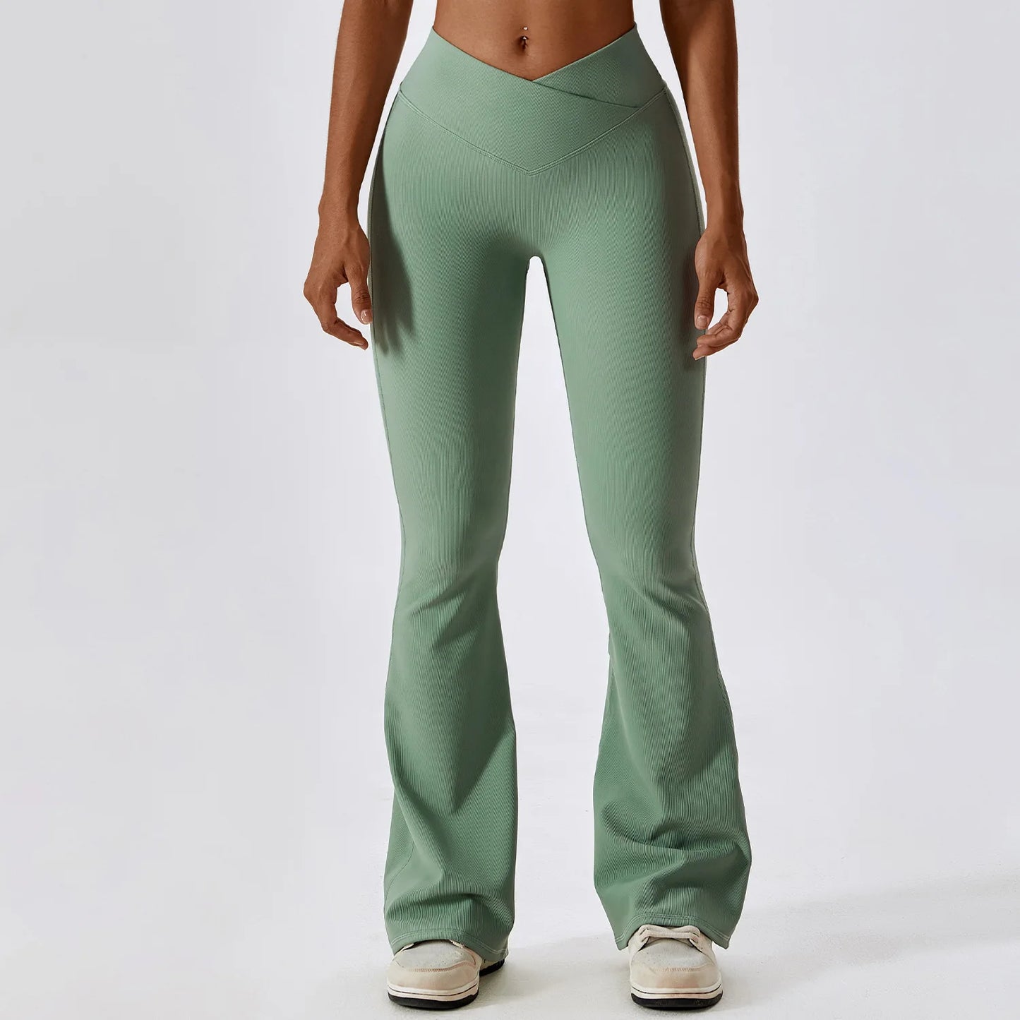 High Waist Flare Yoga Pants for Women - Wide Leg Flare Leggings