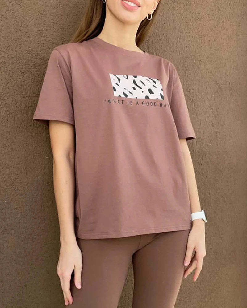 Women’s Oversized Cotton Leopard Print T-Shirt - Hirsionsan Fashion Top