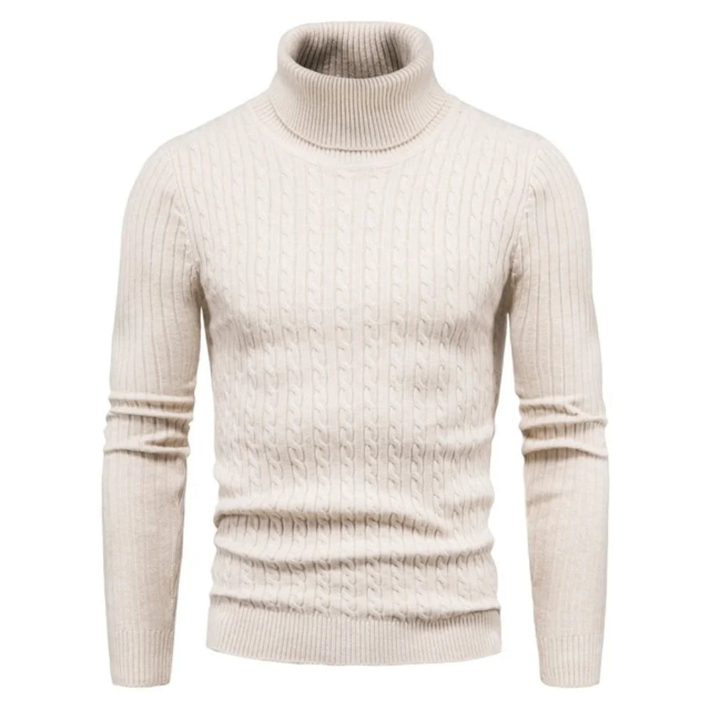 Men's Thick Knitwear Long Sleeve Turtleneck Sweater