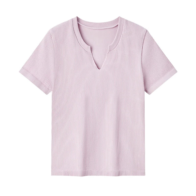 Semir Women's Slim Fit V-Neck Top - Soft, Comfortable, and Versatile Wear